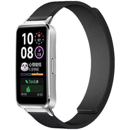 xDfind Litchi Texture Magnetic Silicone Watch Band, For Huawei Watch Fit4 / Fit4 Pro / Fit3, For Huawei Band 10 / 9 / 8