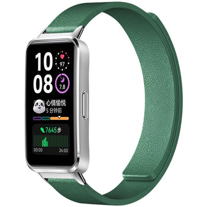 xDfind Litchi Texture Magnetic Silicone Watch Band, For Huawei Watch Fit4 / Fit4 Pro / Fit3, For Huawei Band 10 / 9 / 8