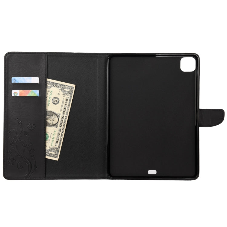 Butterfly Flower Embossing Pattern Horizontal Flip Leather Case with Holder & Card Slots & Wallet, For iPad Pro 11 (2020)