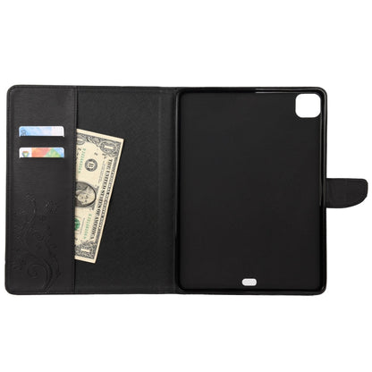 Butterfly Flower Embossing Pattern Horizontal Flip Leather Case with Holder & Card Slots & Wallet, For iPad Pro 11 (2020)