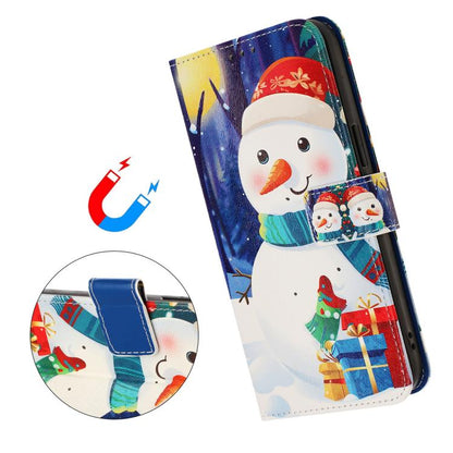 Christmas Series Buckle Leather Phone Case with Hand Strap, For iPhone 16, For iPhone 15 Pro Max, For iPhone 15 Pro, For iPhone 15 Plus