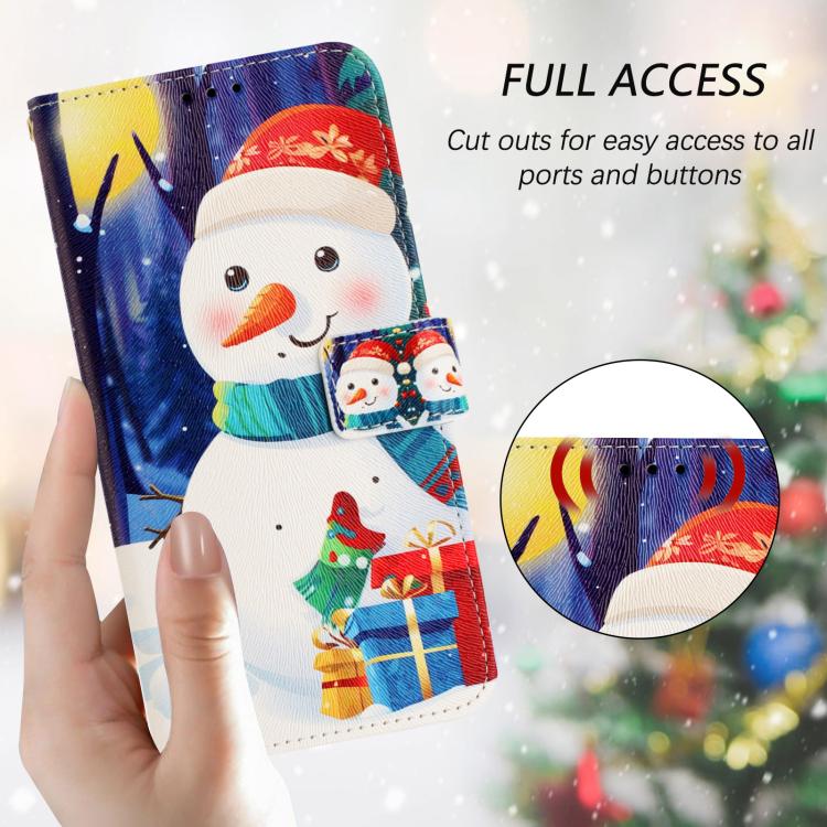 Christmas Series Buckle Leather Phone Case with Hand Strap, For iPhone XR, For iPhone XS Max, For iPhone 8 Plus / 7 Plus