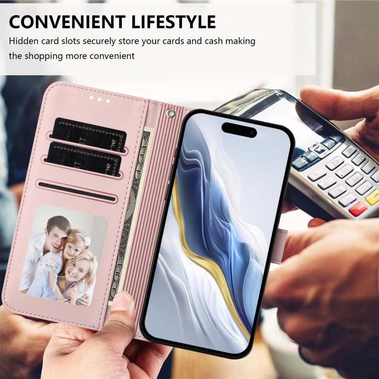 Embossed Heart Cat Leather Phone Case with Hand Strap, For iPhone 15 Pro, For iPhone 15 Plus