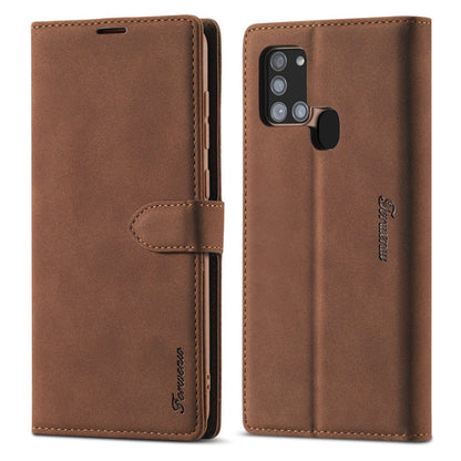 Forwenw F1 Series Matte Strong Magnetism Horizontal Flip Leather Case with Holder & Card Slots & Wallet & Photo Frame, For Samsung Galaxy A21s, For Samsung Galaxy Note 9, For Samsung Galaxy Note 10, For Samsung Galaxy Note 10+, For Samsung Galaxy Note2...