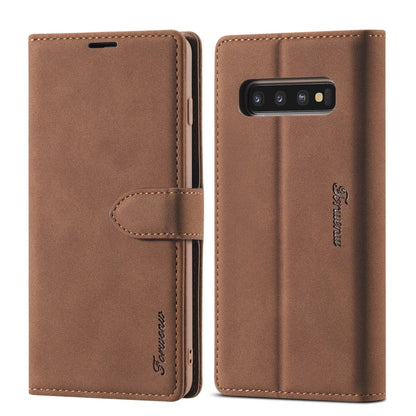 Forwenw F1 Series Matte Strong Magnetism Horizontal Flip Leather Case with Holder & Card Slots & Wallet & Photo Frame, For Samsung Galaxy S8, For Samsung Galaxy S8+, For Samsung Galaxy S9, For Samsung Galaxy S9+, For Samsung Galaxy S10                 ...