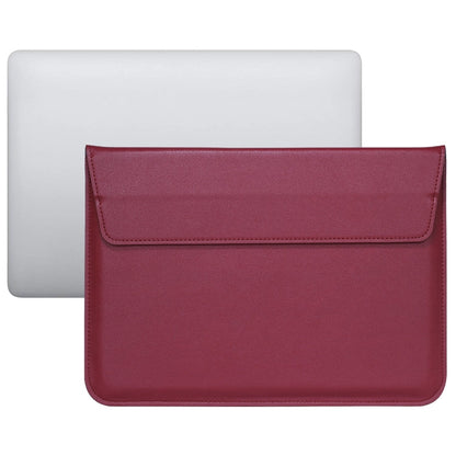PU Leather Ultra-thin Envelope Bag Laptop Bag with Stand Function, For MacBook Air / Pro 15 inch