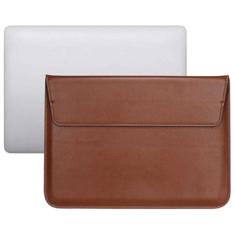 PU Leather Ultra-thin Envelope Bag Laptop Bag with Stand Function, For MacBook Air / Pro 15 inch