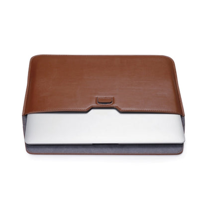 PU Leather Ultra-thin Envelope Bag Laptop Bag with Stand Function, For MacBook Air / Pro 15 inch