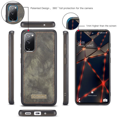 CaseMe 008 Detachable Multifunctional Horizontal Flip Leather Case with Holder & Card Slot & Zipper Wallet & Photo Frame, For Samsung Galaxy S20 FE