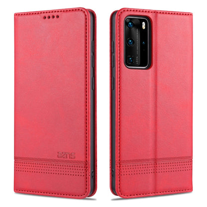 AZNS Magnetic Calf Texture Horizontal Flip Leather Case with Card Slots & Holder & Wallet, For OPPO A91, For Huawei P40, For Huawei P40 Pro, For Samsung Galaxy S10