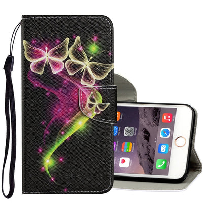 Coloured Drawing Pattern Horizontal Flip PU Leather Case with Holder & Card Slots & Wallet & Lanyard, For iPhone 6 Plus & 6s Plus