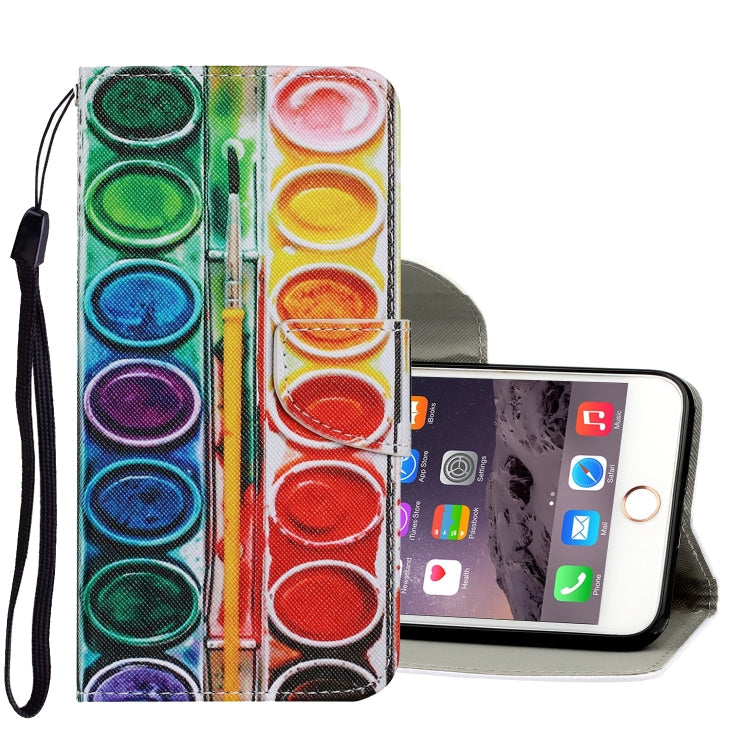 Coloured Drawing Pattern Horizontal Flip PU Leather Case with Holder & Card Slots & Wallet & Lanyard, For iPhone 6 Plus & 6s Plus