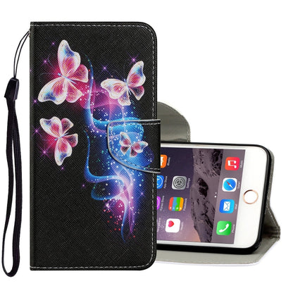 Coloured Drawing Pattern Horizontal Flip PU Leather Case with Holder & Card Slots & Wallet & Lanyard, For iPhone 6 Plus & 6s Plus