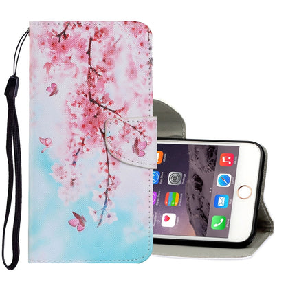 Coloured Drawing Pattern Horizontal Flip PU Leather Case with Holder & Card Slots & Wallet & Lanyard, For iPhone 8 Plus & 7 Plus