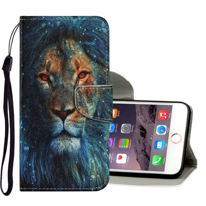 Coloured Drawing Pattern Horizontal Flip PU Leather Case with Holder & Card Slots & Wallet & Lanyard, For iPhone 8 Plus & 7 Plus