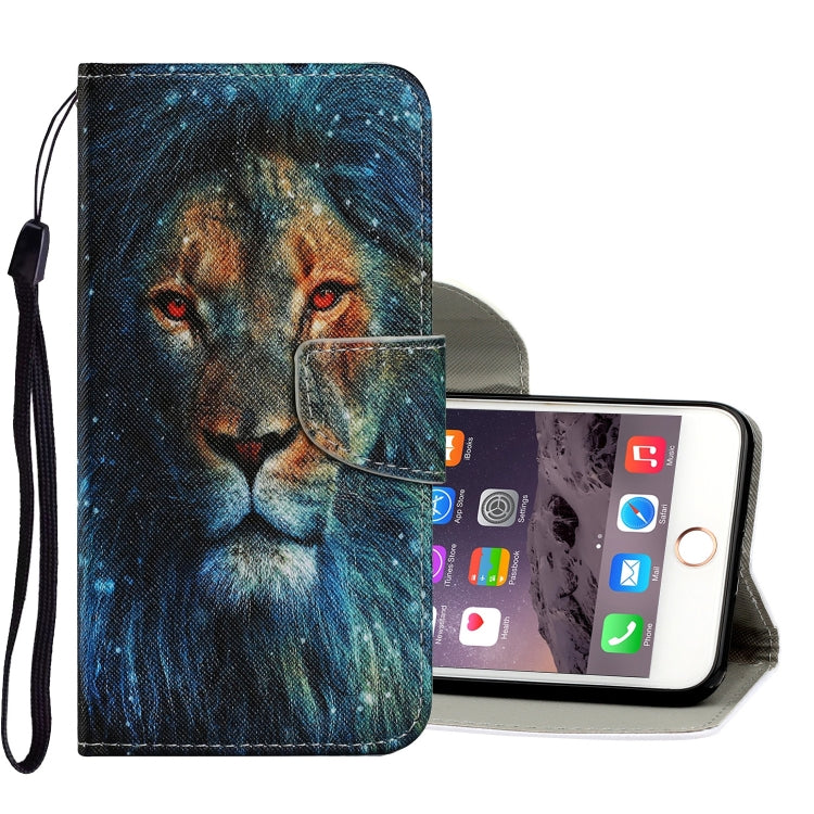 Coloured Drawing Pattern Horizontal Flip PU Leather Case with Holder & Card Slots & Wallet & Lanyard, For iPhone 8 & 7