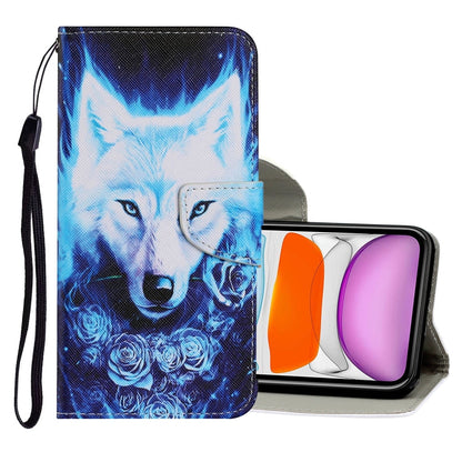Coloured Drawing Pattern Horizontal Flip PU Leather Case with Holder & Card Slots & Wallet & Lanyard, For iPhone 11