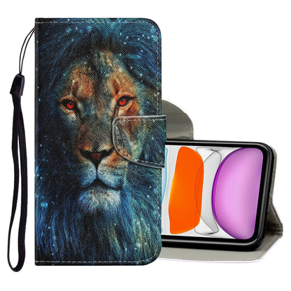 Coloured Drawing Pattern Horizontal Flip PU Leather Case with Holder & Card Slots & Wallet & Lanyard, For iPhone 11