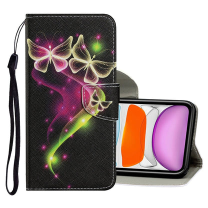 Coloured Drawing Pattern Horizontal Flip PU Leather Case with Holder & Card Slots & Wallet & Lanyard, For iPhone 11