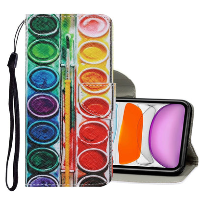 Coloured Drawing Pattern Horizontal Flip PU Leather Case with Holder & Card Slots & Wallet & Lanyard, For iPhone 11