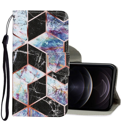 Coloured Drawing Pattern Horizontal Flip PU Leather Case with Holder & Card Slots & Wallet & Lanyard, For iPhone 12 / 12 Pro