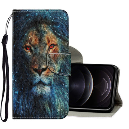 Coloured Drawing Pattern Horizontal Flip PU Leather Case with Holder & Card Slots & Wallet & Lanyard, For iPhone 12 / 12 Pro