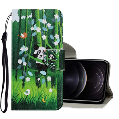 Coloured Drawing Pattern Horizontal Flip PU Leather Case with Holder & Card Slots & Wallet & Lanyard, For iPhone 12 / 12 Pro