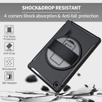 360 Degree Rotation PC + TPU Protective Case with Holder & Hand Strap, For Samsung Galaxy Tab A7 10.4 (2020)