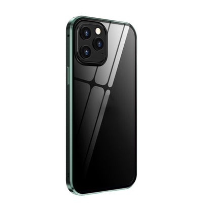 Double Sides Tempered Glass Magnetic Adsorption Metal Frame HD Screen Case, For iPhone 12 Pro Max, For iPhone 12 / 12 Pro