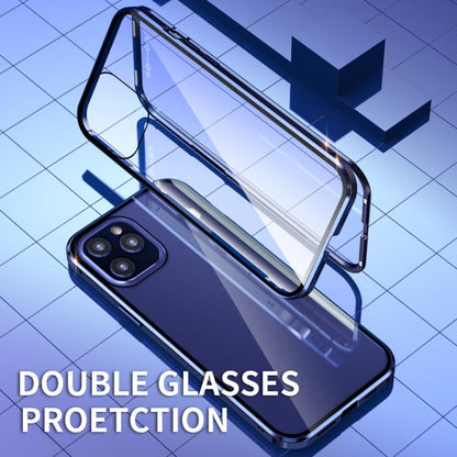 Double Sides Tempered Glass Magnetic Adsorption Metal Frame HD Screen Case, For iPhone 12 Pro Max, For iPhone 12 / 12 Pro