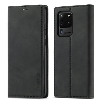 LC.IMEEKE Strong Magnetism Ultra-thin Horizontal Flip Shockproof Matte TPU + PU Leather Case with Holder & Card Slots & Wallet, For Samsung Galaxy S20, For Samsung Galaxy S20+, For Samsung Galaxy S20 Ultra, For Samsung Galaxy S20 FE