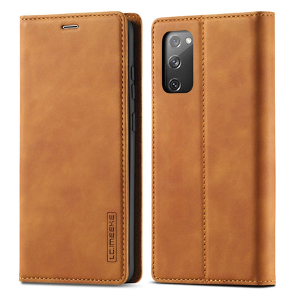 LC.IMEEKE Strong Magnetism Ultra-thin Horizontal Flip Shockproof Matte TPU + PU Leather Case with Holder & Card Slots & Wallet, For Samsung Galaxy S20, For Samsung Galaxy S20+, For Samsung Galaxy S20 Ultra, For Samsung Galaxy S20 FE