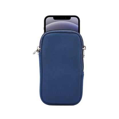 Universal Elasticity Zipper Protective Case Storage Bag with Lanyard For iPhone 12 mini / 4.7-5.4 inch Smart Phones, For iPhone 12 mini