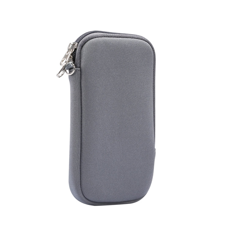 Universal Elasticity Zipper Protective Case Storage Bag with Lanyard For iPhone 12 Pro Max / 6.7-6.9 inch Smart Phones, For iPhone 12 Pro Max