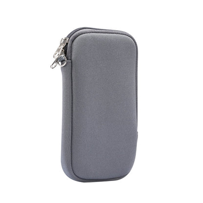 Universal Elasticity Zipper Protective Case Storage Bag with Lanyard For iPhone 12 Pro Max / 6.7-6.9 inch Smart Phones, For iPhone 12 Pro Max