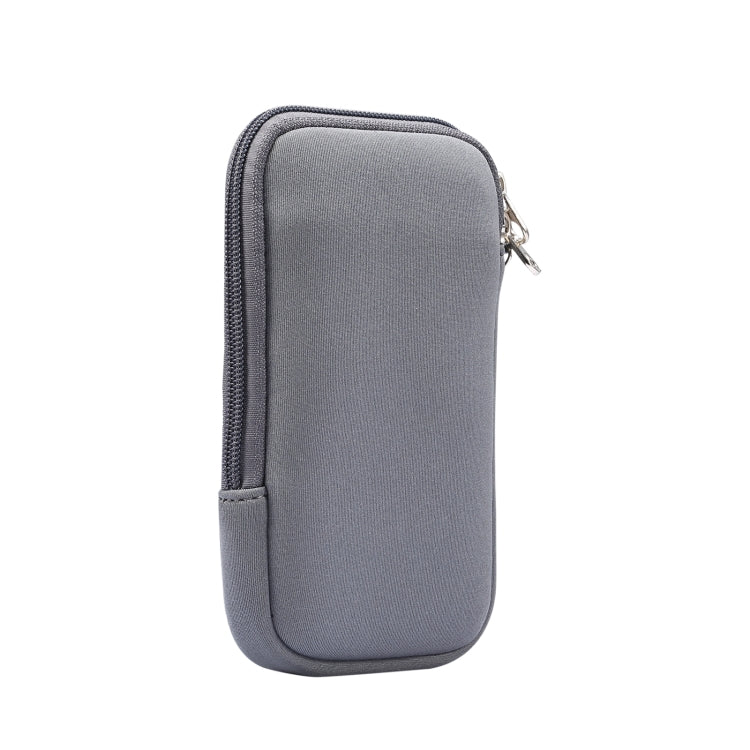 Universal Elasticity Zipper Protective Case Storage Bag with Lanyard For iPhone 12 Pro Max / 6.7-6.9 inch Smart Phones, For iPhone 12 Pro Max