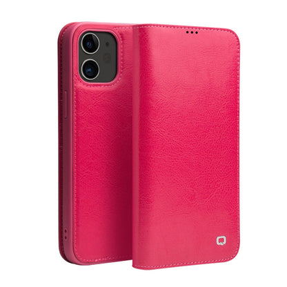 QIALINO Horizontal Flip Leather Case with Holder & Card Slots & Wallet, For iPhone 12 mini, For iPhone 12 / 12 Pro