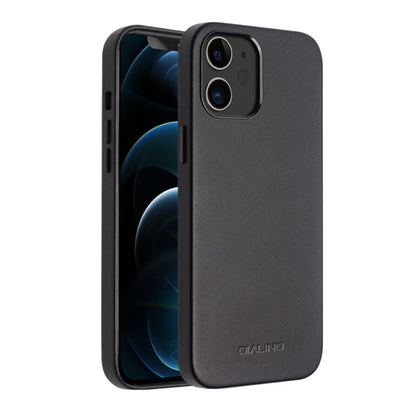 QIALINO Shockproof Cowhide Leather Protective Case, For iPhone 12 mini, For iPhone 12 Pro Max, For iPhone 12 / 12 Pro