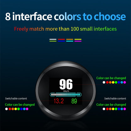 P11 OBD2 + GPS Mode Car HUD Head-up Display Water Temperature / Vehicle Speed / Voltage / Fuel Consumption Display, Speed Alarm, P11
