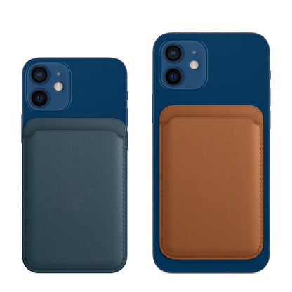 Leather Wallet Pouch Card Holder Card Case with Magsafing Magnetic for iPhone 17-12 Series