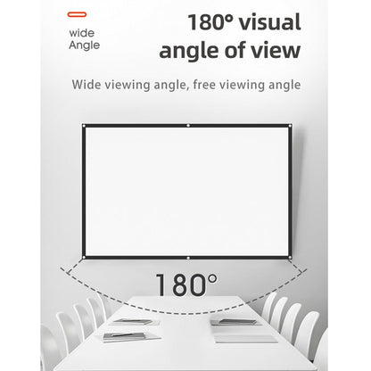 Simple Folding High Density Polyester Projector Film Curtain, Size:60 inch (16:9) Projection Area: 132x75cm, 60 inch (16:9) Projection Area: 132x75c