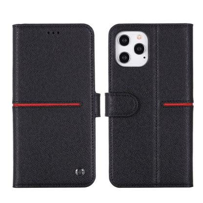 GEBEI Top-grain Leather Horizontal Flip Protective Case with Holder & Card Slots & Wallet & Photo Frame, For iPhone 12 / 12 Pro, For iPhone 12 Pro Max