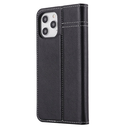 GEBEI Top-grain Leather Horizontal Flip Protective Case with Holder & Card Slots, For iPhone 12 / 12 Pro, For iPhone 12 Pro Max