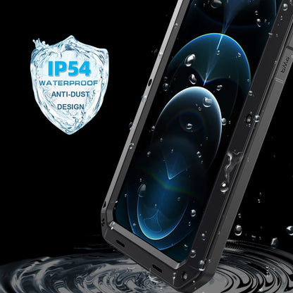 Shockproof Waterproof Silicone + Zinc Alloy Protective Case, For iPhone 12 / 12 Pro
