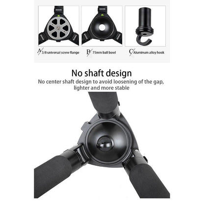 BEXIN ST424C Rugged Camcorder Photographic Carbon Fiber Big Tripod, Max Tube: 40mm, ST424C