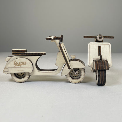 Retro Scooter Bauble - Flatpack Model Kit