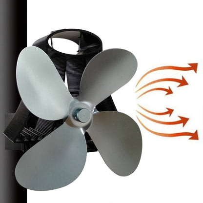 YL-105 4-Blade Aluminum Heat Powered Fireplace Stove Fan, YL-105 (Rose Red), YL-105 (Silver), YL-105(White), YL-105 (Black), YL-105 (Bronze), YL-105 (Grey), YL-105 (Gold)