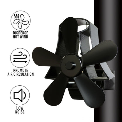 YL-106 5-Blade High Temperature Aluminum Heat Powered Fireplace Stove Fan, YL-106 (White), YL-106 (Black), YL-106 (Bronze), YL-106 (Grey), YL-106 (Gold), YL-106 (Rose Red), YL-106 (Silver)
