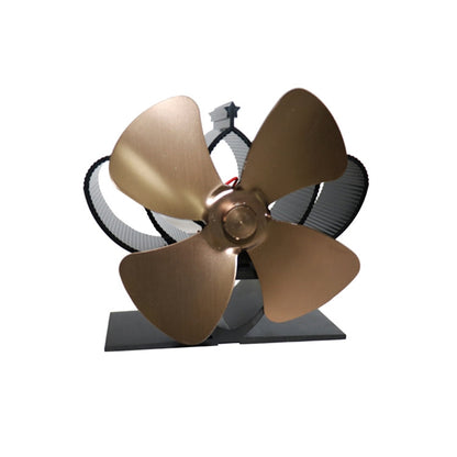 YL201 4-Blade High Temperature Metal Heat Powered Fireplace Stove Fan, YL201 (Grey), YL201 (Gold), YL201 (Rose Red), YL201 (Silver), YL201 (Black), YL201 (Bronze)