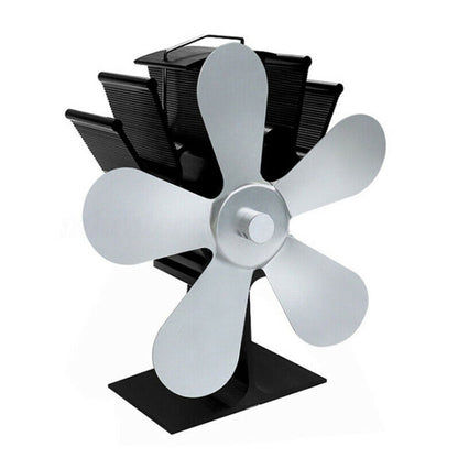 YL602 5-Blade High Temperature Metal Heat Powered Fireplace Stove Fan, YL602 (Rose Red), YL602 (Silver), YL602 (Black), YL602 (Bronze), YL602 (Grey), YL602 (Gold)